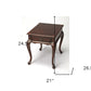 25" Dark Brown Solid And Manufactured Wood Rectangular End Table With Drawer