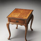 25" Medium Brown Solid and Manufactured Wood End Table With Drawer