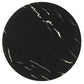 28" Black Marble Round End Table
