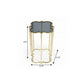 24" Gold And Black Glass Free Form End Table