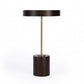 22" Black And Rosegold Solid Wood Round End Table