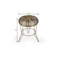 18" Antique Gold Iron Round End Table
