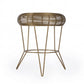 18" Antique Gold Iron Round End Table