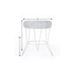 18" White Wire Round top End Table
