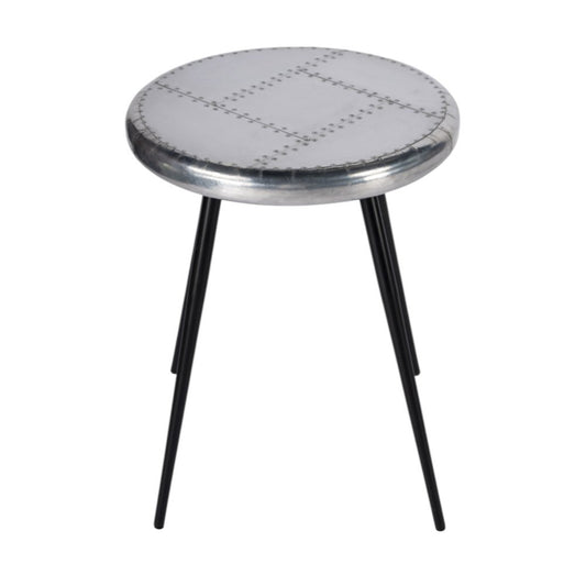 23" Silver Round End Table