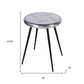 23" Silver Round End Table