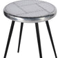 23" Silver Round End Table