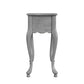 25" Gray Solid And Manufactured Wood Rectangular End Table With Drawer