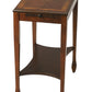 25" Wood Brown End Table With Shelf