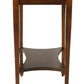 25" Wood Brown End Table With Shelf