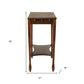 25" Wood Brown End Table With Shelf