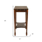 25" Wood Brown End Table With Shelf