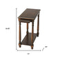 24" Wood Brown End Table With Shelf