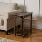 24" Wood Brown End Table With Shelf