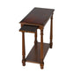 24" Brown End Table With Shelf