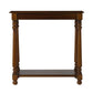 24" Brown End Table With Shelf