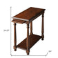 24" Wood Brown End Table With Shelf
