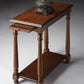 24" Wood Brown End Table With Shelf