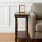 24" Wood Brown End Table With Shelf