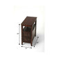 24" Dark Brown Manufactured Wood End Table With Two Drawers And Shelf