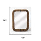 25" Brown Framed Accent Mirror