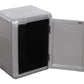 18" Silver Aluminum Standard Accent Cabinet With One Shelf