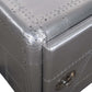 18" Silver Aluminum Standard Accent Cabinet With One Shelf