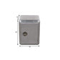 18" Silver Aluminum Standard Accent Cabinet With One Shelf