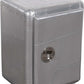 18" Silver Aluminum Standard Accent Cabinet With One Shelf
