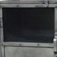 20" Silver Metal Accent Cabinet With Two Shelves