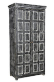 72" Dark Gray Solid Wood Pantry Or Storage Closet