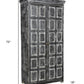 72" Dark Gray Solid Wood Pantry Or Storage Closet