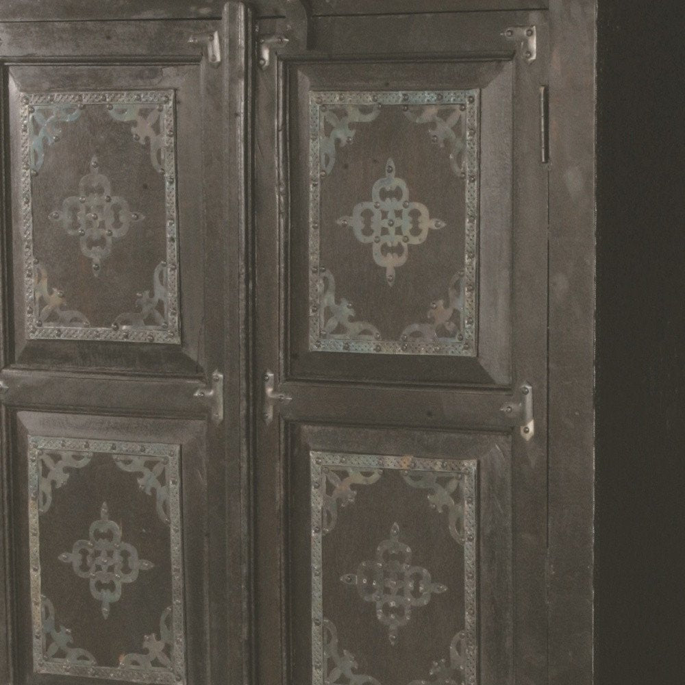 72" Dark Brown Solid Wood Pantry Or Storage Closet