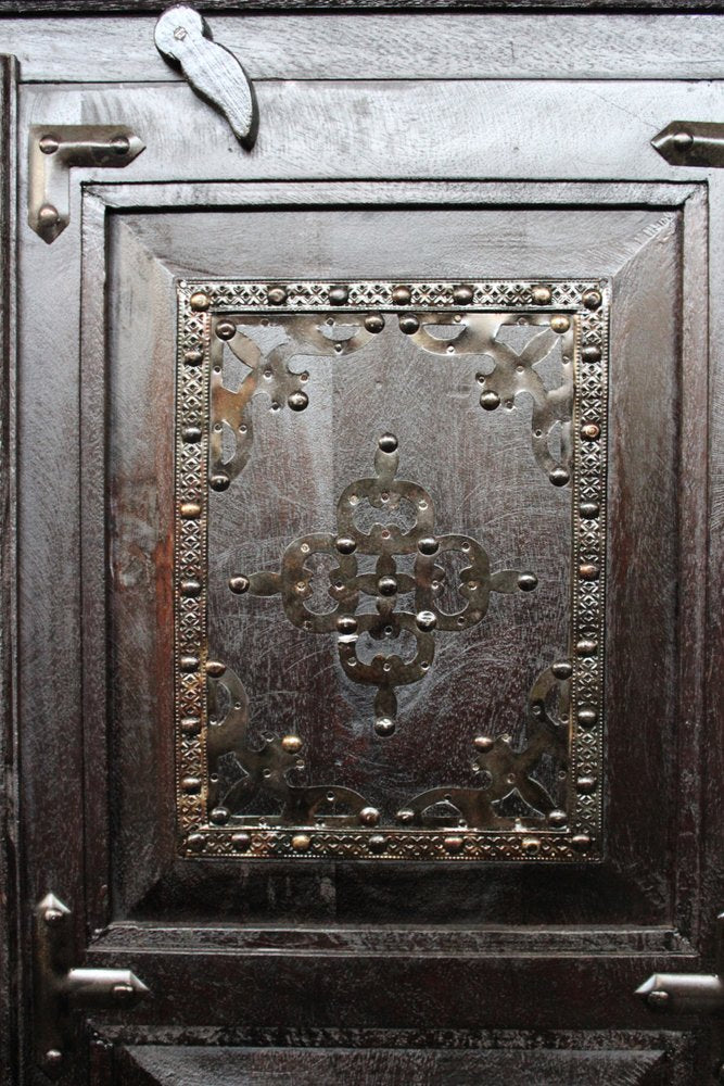 72" Dark Brown Solid Wood Pantry Or Storage Closet