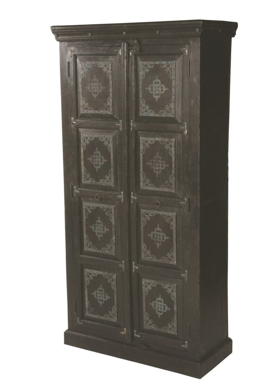 72" Dark Brown Solid Wood Pantry Or Storage Closet