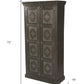 72" Dark Brown Solid Wood Pantry Or Storage Closet