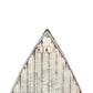 23" Brown And Gray Galvanized Metal And Wood Wall Mounted Boat Shelf
