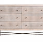 48" Brushed Ivory Solid Wood Six Drawer Double Dresser