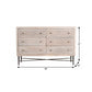 48" Brushed Ivory Solid Wood Six Drawer Double Dresser