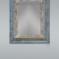 50" Blue and Silver Solid Wood Framed Accent Mirror