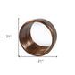 21" Copper Round Metal Framed Accent Mirror