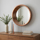21" Copper Round Metal Framed Accent Mirror