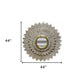 44" Antiqued Gold Sunburst Wood and Metal Framed Accent Mirror