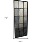 72" Black Metal Framed Full Length Antiqued Glass Hanging Mirror