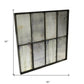 40" Black Square Metal Framed Accent Mirror