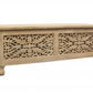 46" Antique White Solid Carved Wood Scroll Bench with Flip Top