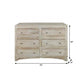 60" Brown Solid Wood Six Drawer Double Dresser
