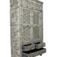 42" Aged Gray Solid Wood Three Drawer Gentleman's Chest