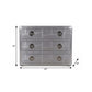 42" Silver Aluminum Three Drawer Dresser