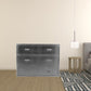 42" Silver Aluminum Three Drawer Dresser